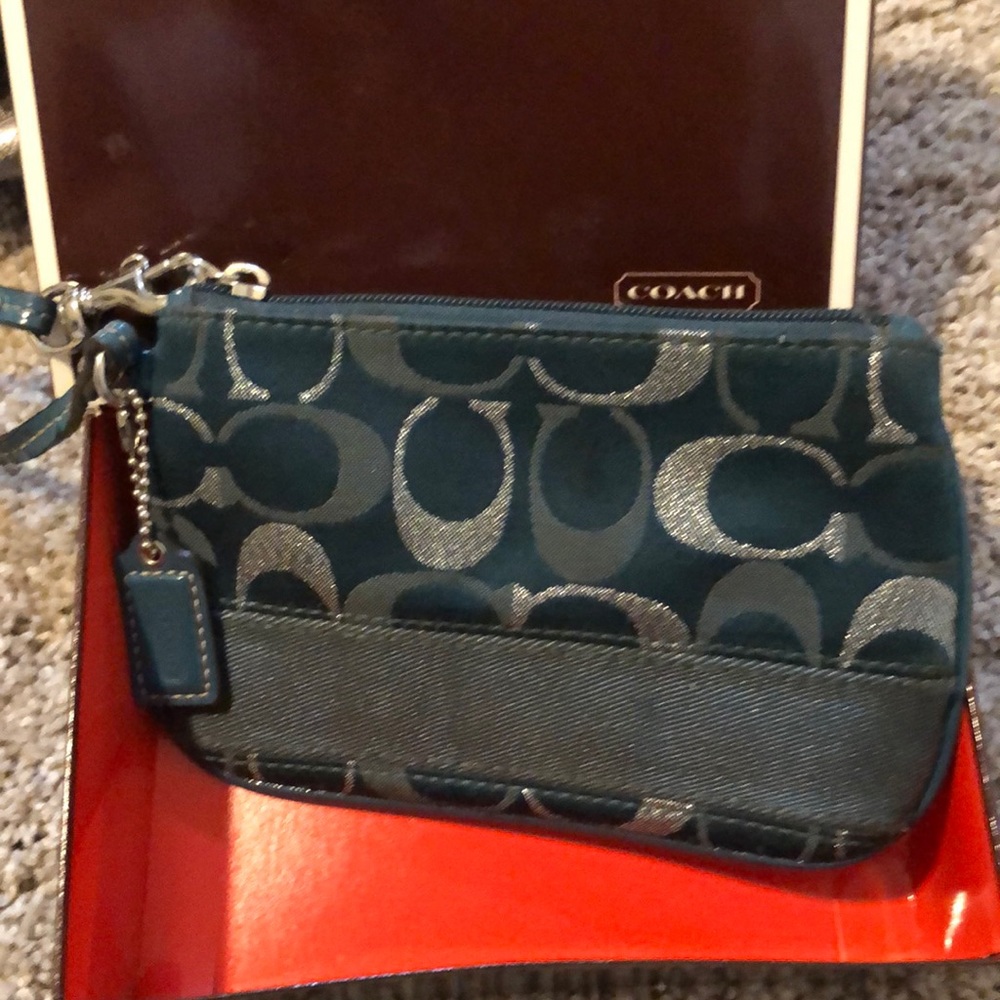 Green coach wristlet